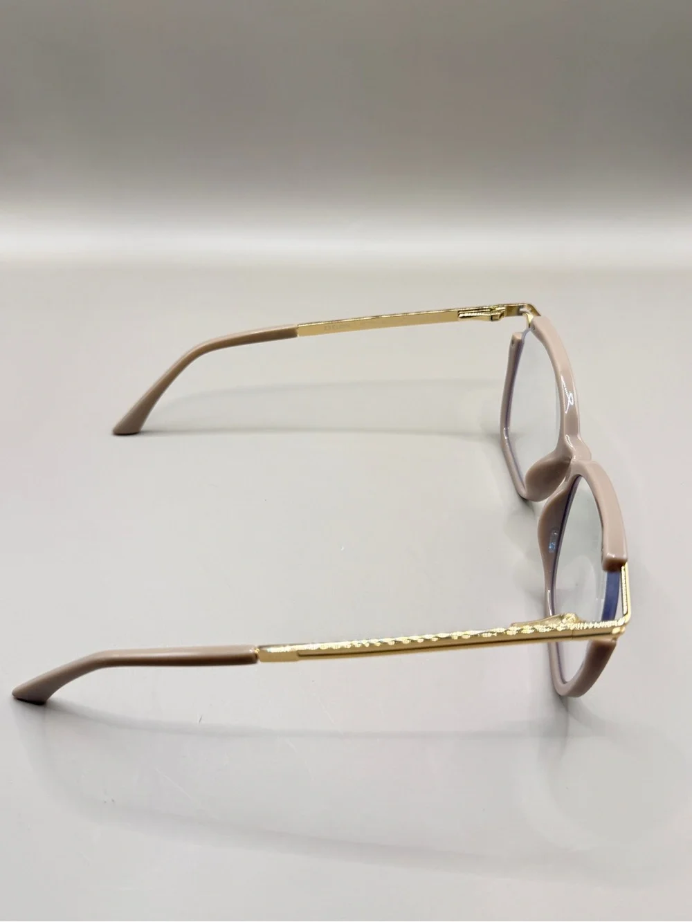 Zeelool Womens Nude Beige Frame Glasses - Fashion Optical, Unknown prescription